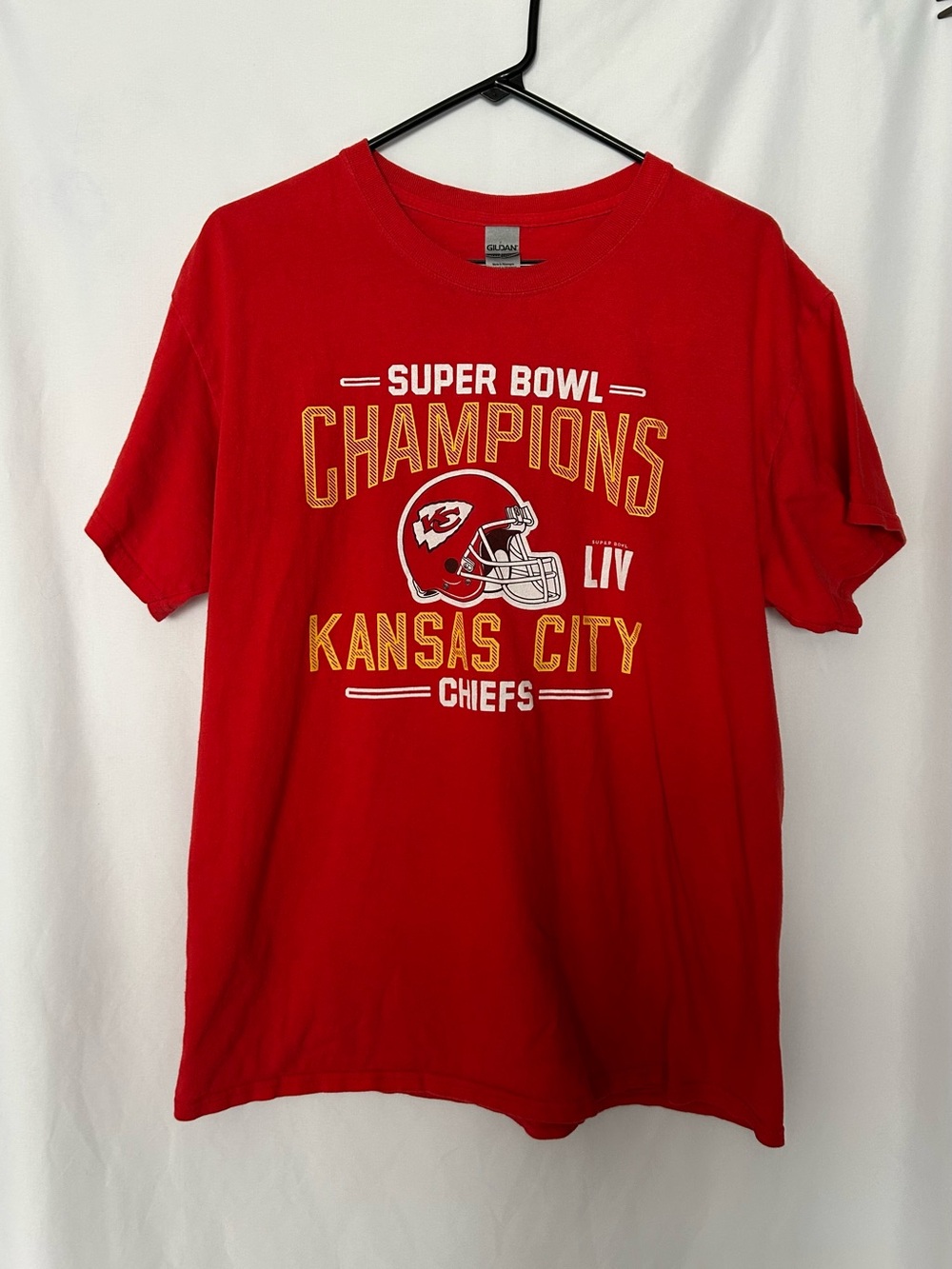 Gildan Red Kansas City Chiefs Super Bowl Champions Tee